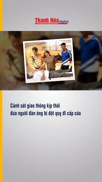 Cảnh sát giao thông kịp thời đưa người đàn ông đột quỵ đi cấp cứu