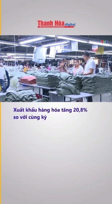 Xuất khẩu hàng hóa tăng 20,8% so với cùng kỳ