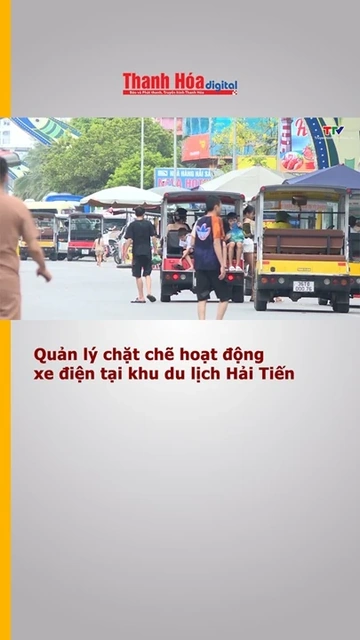 Quản lý chặt chẽ hoạt động xe điện tại khu du lịch Hải Tiến