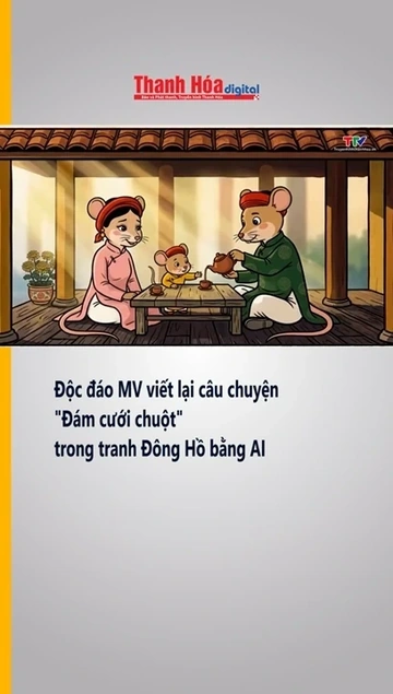 Độc đáo MV viết lại câu chuyện "Đám cưới chuột" trong tranh Đông Hồ bằng AI