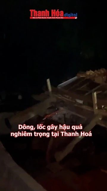 Dông, lốc gây hiệu quả nghiêm trọng tại Thanh Hoá
