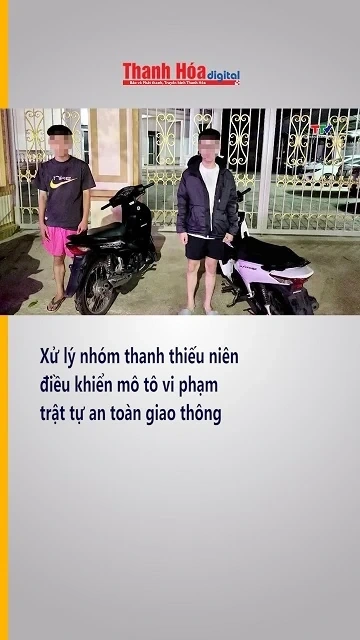 Xử lý nhóm thanh thiếu niên điều khiển mô tô vi phạm trật tự an toàn giao thông