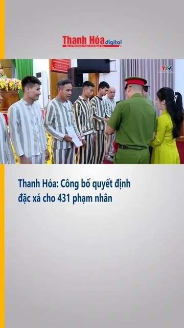 Thanh Hóa: Công bố quyết định đặc xá cho 431 phạm nhân