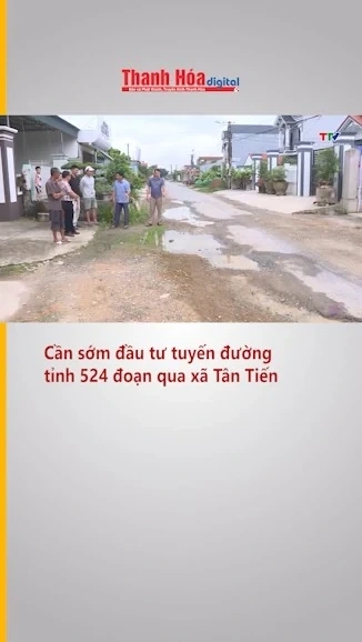 Cần sớm đầu tư tuyến đường tỉnh 524 đoạn qua xã Tân Tiến