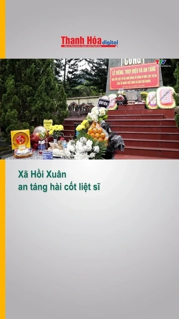 Xã Hồi Xuân an táng hài cốt liệt sĩ