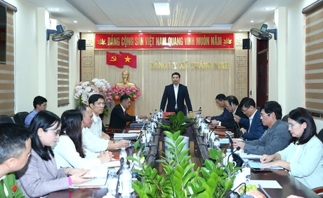 Phó Bí thư Thường trực Tỉnh ủy Nguyễn Hồng Phong thăm, làm việc tại xã Thăng Bình