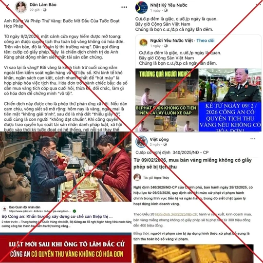 Cảnh giác trước luận điệu xuyên tạc về công tác quản lý thị trường vàng