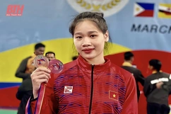 VĐV Karate Trương Thị Thương giành HCV thứ 2 cho thể thao Thanh Hóa tại SEA Games 32