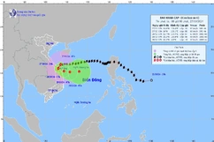Bão số 6 sẽ chuyển hướng, gây mưa lớn từ Quảng Bình đến Đà Nẵng