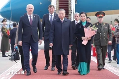 Tổng Bí thư Tô Lâm và Phu nhân bắt đầu thăm cấp Nhà nước Cộng hòa Belarus