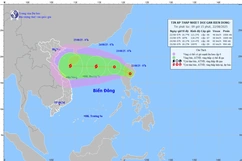 Vùng áp thấp đã mạnh lên thành áp thấp nhiệt đới