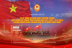 [Trực tiếp] Lễ kỷ niệm 80 năm Ngày truyền thống Lực lượng vũ trang tỉnh Thanh Hóa