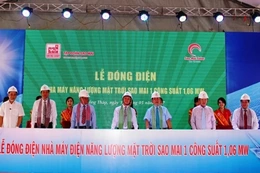 Tập đoàn Sao Mai tổ chức lễ đóng điện Nhà máy điện mặt trời Sao Mai 1 công suất 1,06MW