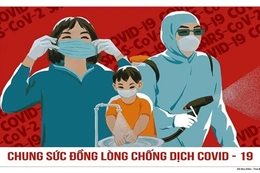 Treo tranh cổ động phòng chống dịch bệnh COVID-19 ở xã, phường, thị trấn toàn quốc