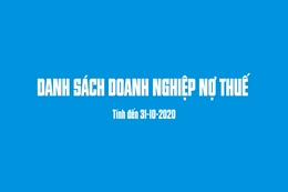 Danh sách các doanh nghiệp trên địa bàn tỉnh Thanh Hóa có số nợ thuế tính đến thời điểm 31-10-2020