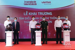 Khai trương Trung tâm điều hành đô thị thông minh TP Sầm Sơn