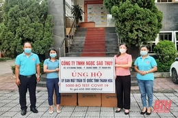 Công ty TNHH Ngọc Sao Thủy  ủng hộ 5 .000 bộ test COVID -19