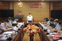 Phó Chủ tịch Thường trực UBND tỉnh Nguyễn Văn Thi nghe và cho ý kiến về dự thảo Chương trình đối ngoại tỉnh Thanh Hoá giai đoạn 2021-2025