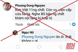 Phát hiện, xử lý tài khoản facebook cung cấp thông tin không đúng sự thật, gây hoang mang dư luận