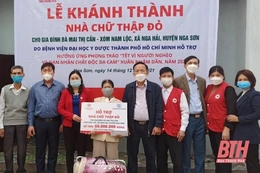 Hội Chữ thập đỏ tỉnh bàn giao hỗ trợ nhà cho gia đình có hoàn cảnh khó khăn tại xã Nga Hải