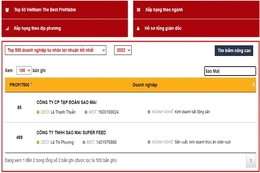 Sao Mai Group tiếp tục lọt Top 100 doanh nghiệp lợi nhuận tốt nhất Việt Nam năm 2022