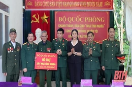 Bộ CHQS tỉnh Thanh Hóa trao nhà tình nghĩa cho thương binh Vi Văn Tỏi