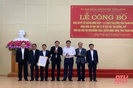 Công bố Nghị quyết của HĐND tỉnh về việc đặt tên đường, phố trên địa bàn thị trấn Nông Cống