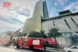 Thực tập phương án chữa cháy và CNCH tại Trung tâm thương mại Vincom Plaza, Khách sạn Melia Vinpearl Thanh Hóa