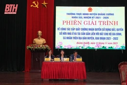 Quảng Xương tổ chức  giải trình về cấp GCNQSDĐ , quyền sở hữu nhà ở và tài sản gắn liền  với đất cho hộ gia đình cá nhân