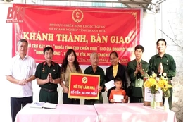 Trao nhà “Nghĩa tình đồng đội” cho hội viên cựu chiến binh nghèo
