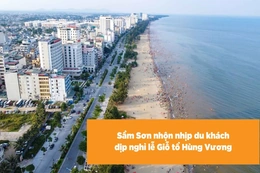 Sầm Sơn nhộn nhịp du khách dịp nghỉ lễ Giỗ tổ Hùng Vương
