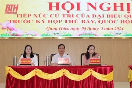 Đoàn ĐBQH tỉnh tiếp xúc cử tri các huyện Quan Hóa, Lang Chánh trước Kỳ họp thứ 7, Quốc hội khóa XV