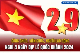 [Bản tin 18h] Công chức, viên chức, người lao động nghỉ 4 ngày dịp Lễ Quốc khánh 2024