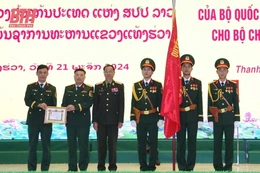 Bộ CHQS tỉnh Thanh Hóa đón nhận Huân chương Chiến công hạng Nhì của Bộ Quốc phòng nước CHDCND Lào