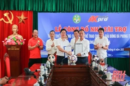 Ra mắt nhà tài trợ cho các giải bóng đá phong trào của Liên đoàn Bóng đá Thanh Hóa