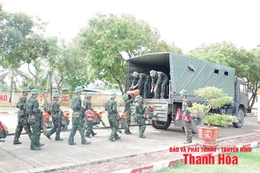 Bộ CHQS tỉnh Thanh Hóa triển khai công tác sẵn sàng ứng phó bão số 3