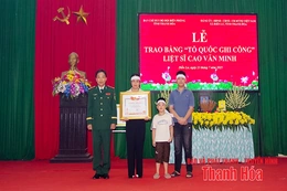 Trao bằng “Tổ quốc ghi công” cho liệt sĩ Cao Văn Minh