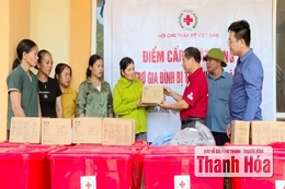 Hội Chữ thập đỏ tỉnh kịp thời hỗ trợ người dân xã Yên Nhân bị thiệt hại do mưa bão