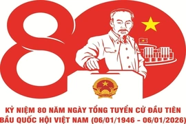Mẫu biểu trưng chính thức kỷ niệm 80 năm Ngày Tổng tuyển cử đầu tiên