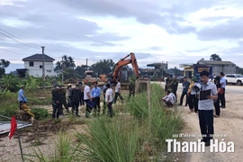 Xã Trung Chính cưỡng chế thu hồi đất phục vụ dự án cải tạo, nâng cấp tuyến đường sắt Bắc – Nam