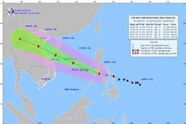 Bão Bualoi đi nhanh, tăng cấp khi vào Biển Đông
