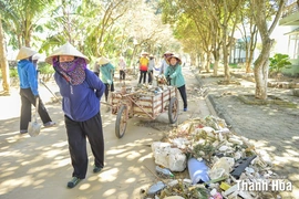 Bà con ven biển Thanh Hóa khẩn trương khắc phục hậu quả sau bão