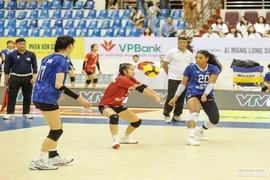 Đội nữ Xi măng Long Sơn Thanh Hoá thắng đậm Ngân hàng Công thương tại lượt trận cuối vòng bảng Giải bóng chuyền VĐQG năm 2025