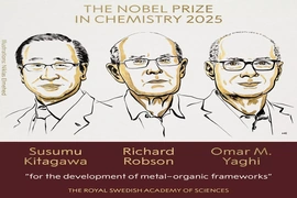 3 nhà khoa học giành Giải Nobel Hóa học 2025 nhờ phát triển vật liệu khung kim loại - hữu cơ