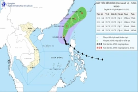 Bão số 14 giảm 1 cấp, giữ nguyên hướng di chuyển