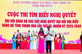 Bế mạc Hội thi tìm hiểu Nghị quyết Đại hội Đảng bộ các cấp, cụm thi số 2