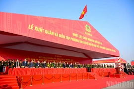 Thường trực Ban Bí thư Trần Cẩm Tú dự Lễ xuất quân bảo vệ an ninh trật tự phục vụ Đại hội XIV của Đảng