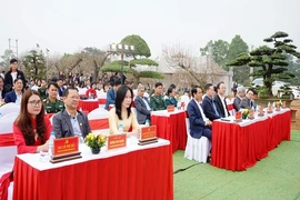 Khai mạc Hội chợ hoa đào xã Hợp Tiến