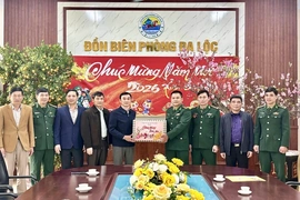 Lãnh đạo Sở Y tế thăm và chúc Tết Đồn biên phòng Đa Lộc và các bệnh viện