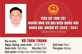 [Infographics] Tiểu sử ứng cử viên Đại biểu Quốc hội khóa XVI Vũ Trần Thanh